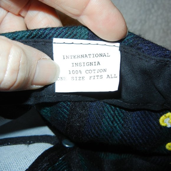 St Andrews Scotland The Old Course Hat Cap Tartan plaid golf embroidery Snapback - Picture 5 of 5